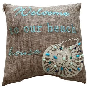 Beach House Decorative Pillow